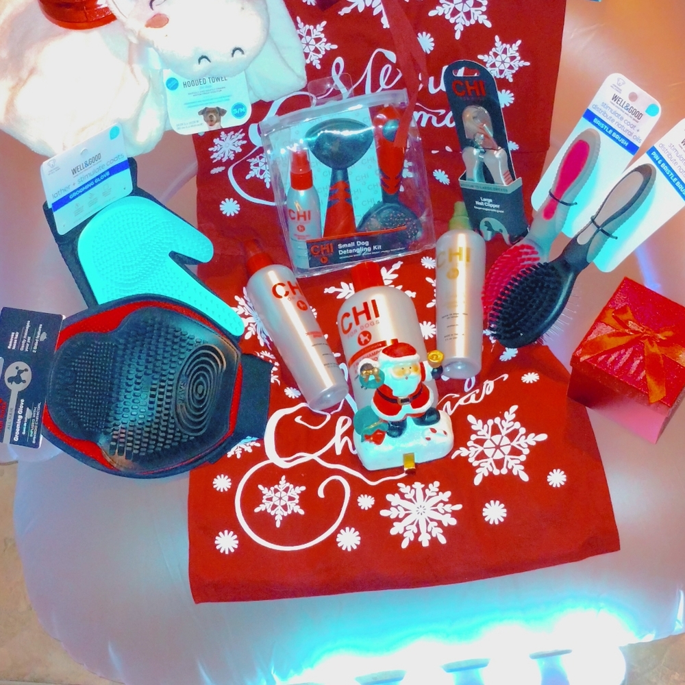 Dog bath gift set